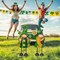 St. Patrick’s Day Decorations – 18-Inch Outdoor Gnome Décor, 2-Piece Metal Gnome Figurines with Green Shamrock, Irish Leprechaun Décor for Home, Garden, Lawn, Patio & Party
